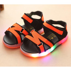 beach girls boys shoes LED lighting fashion sandals