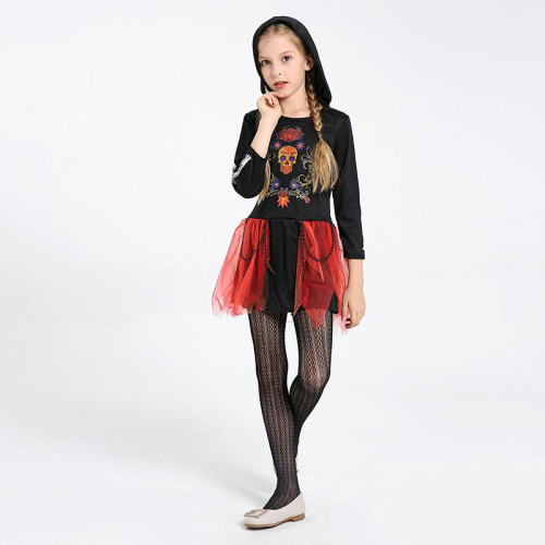 Day of The Dead Rosa Senorita Girls Halloween Costume