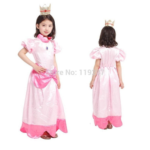 girls little peach  princess cosplay halloween costumes