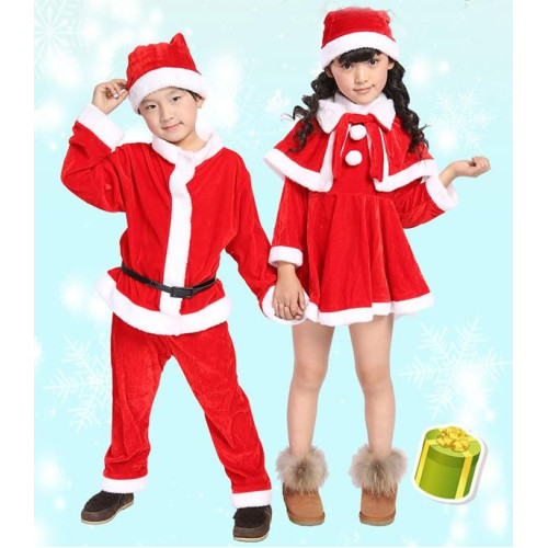 christmas Santa Claus Girl Boy Halloween Costume