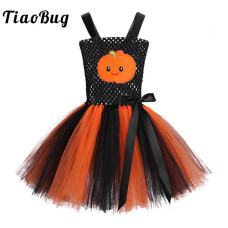 Girl sleeveless Pumpkin Bow Knot dress Halloween Costume