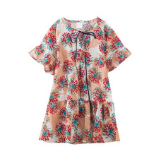 girls summer short sleeve chiffon dress