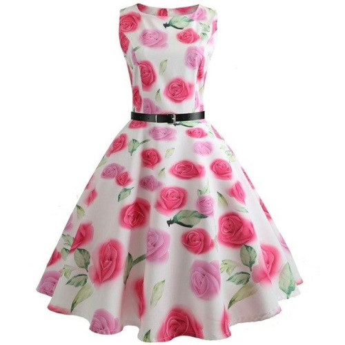 Summer Girls floral print Vestidos Costumes dress